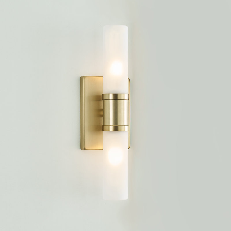 Keaton 2 - Light Vanity Light, Satin Brass, 40 W, 16" H x 5" W x 3.63" D