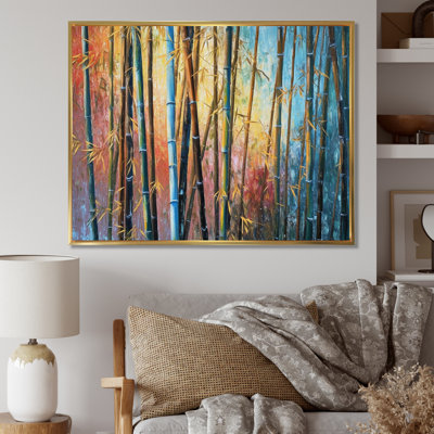 Impression sur toile Highcliffe Brown Floral Bamboo Oasis III