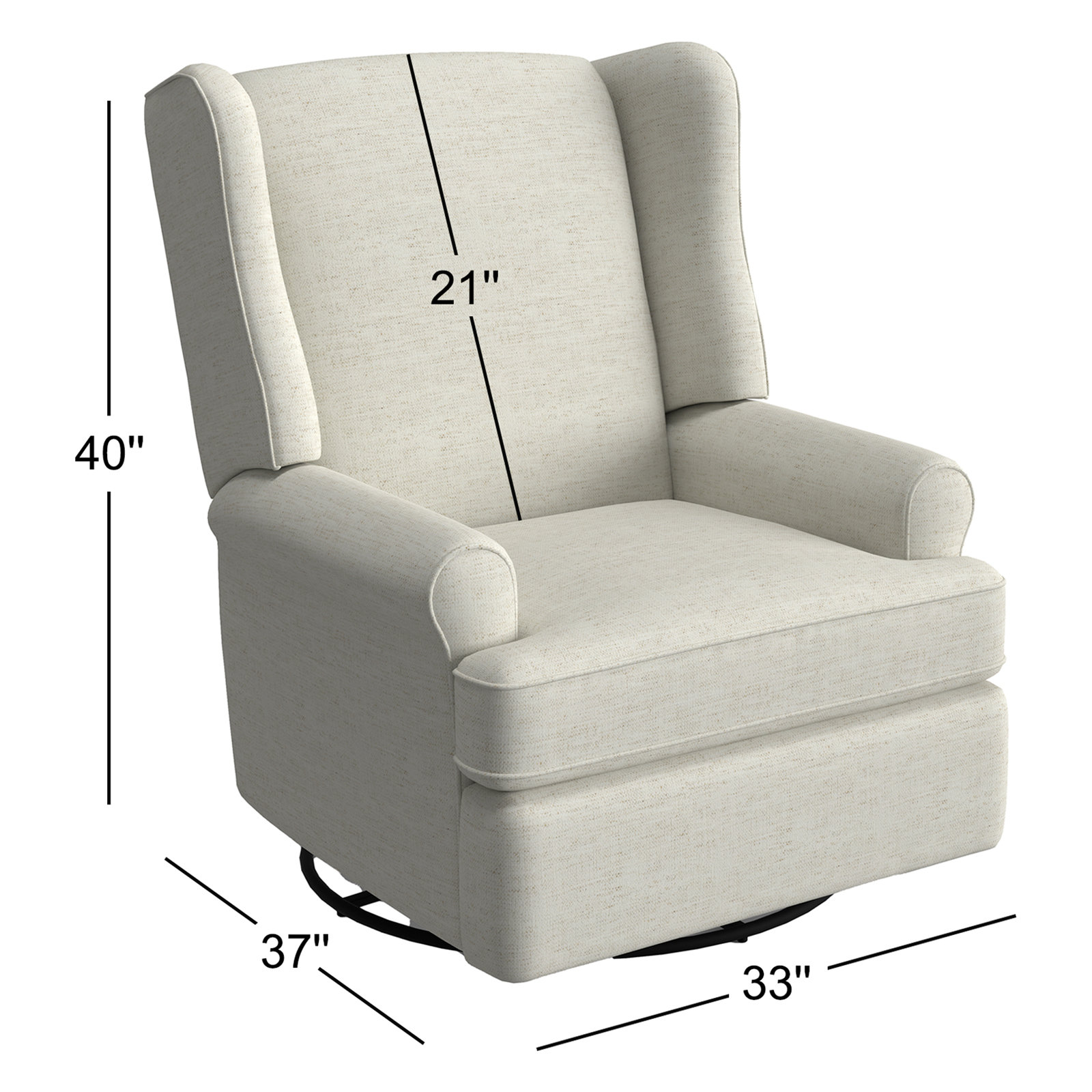 Claudina Recliner, Nomad Snow Crypton® Chenille