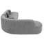 Canapé modulaire gris avec mousse haute, revêtement en chenille et intérieur moelleux en mousse souple l 122 po