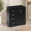 Meuble-lavabo autoportant 29,52 po avec tiroirs et cadre en bois massif