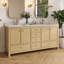 Meuble-lavabo double autoportant de 72 po avec comptoir en granit blanc Aura-1135900185-1135900186
