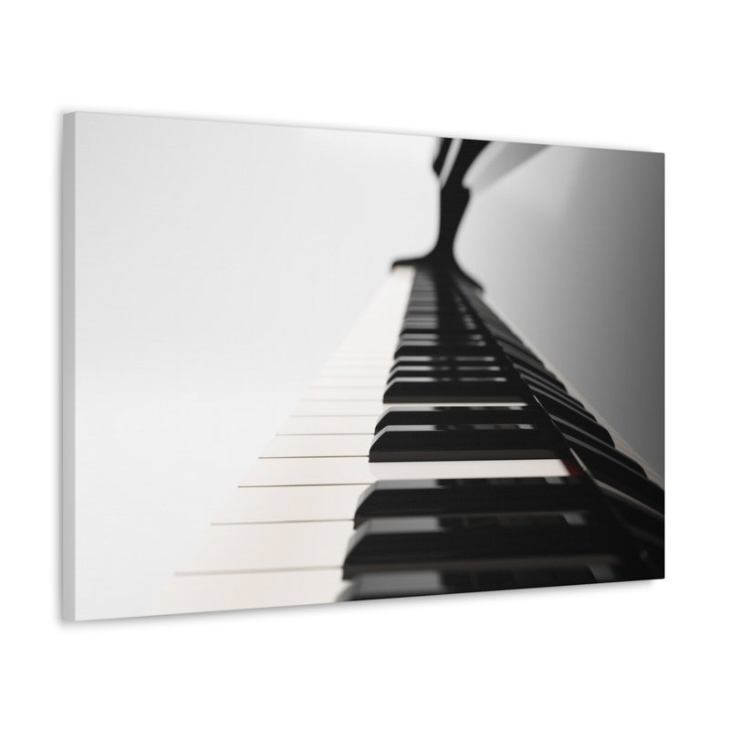 Piano noir et blanc, H 16 po x l 20 po