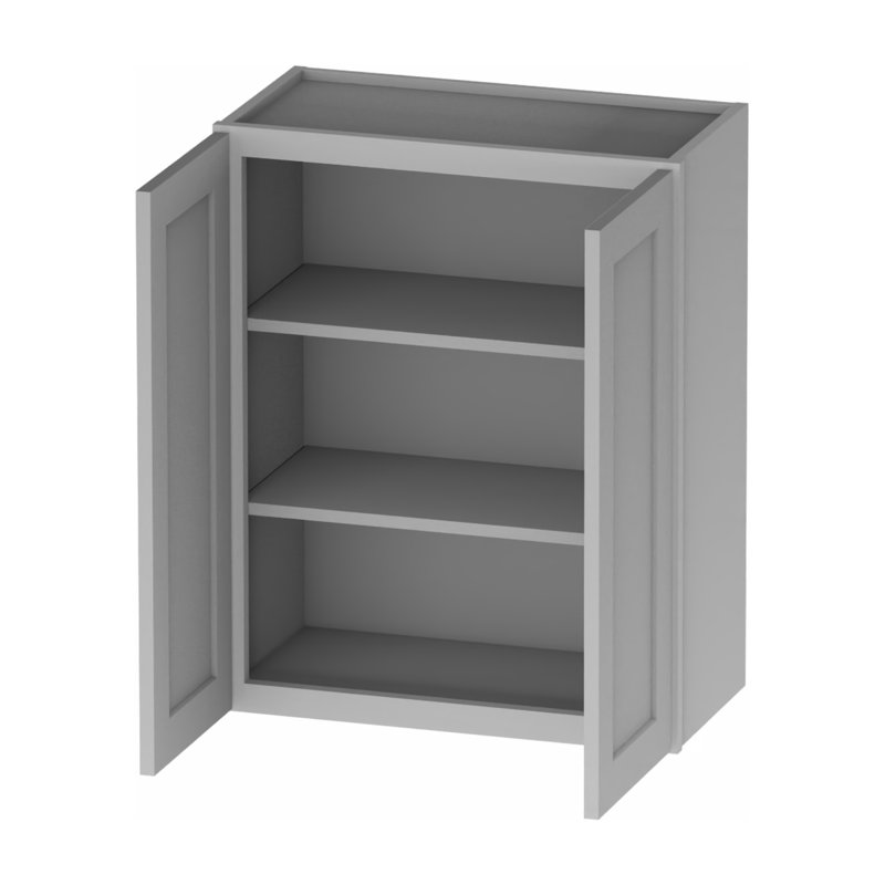 Armoire murale standard en bois contreplaqué prêt à assembler Kindwood Eco Shaker 24 x P 12 x H 30, Gris, 24"
