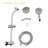 Multi Function Shower - 4.7" Rain Showerhead, 8 Hand Shower, Stainless Steel Hose, Adjustable Holder, Slide Bar, Angle Brushed Nickel Head System With Holder-127299595