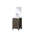 Ensemble de meuble-lavabo simple en chêne brun l 20 po x P 18 po, comptoir en acrylique, miroir et robinet 18 po