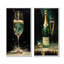 «Gold and Emerald Champagne Dream», ensemble d'art mural sur toile champagne-216363618-216363622