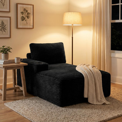 D-097 BLACK-L-CHAISE