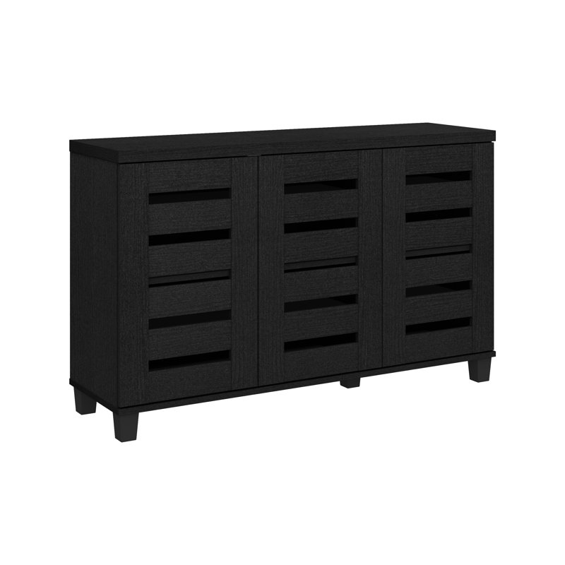 Armoire de rangement pour chaussures 16 paires Millan, Noir
