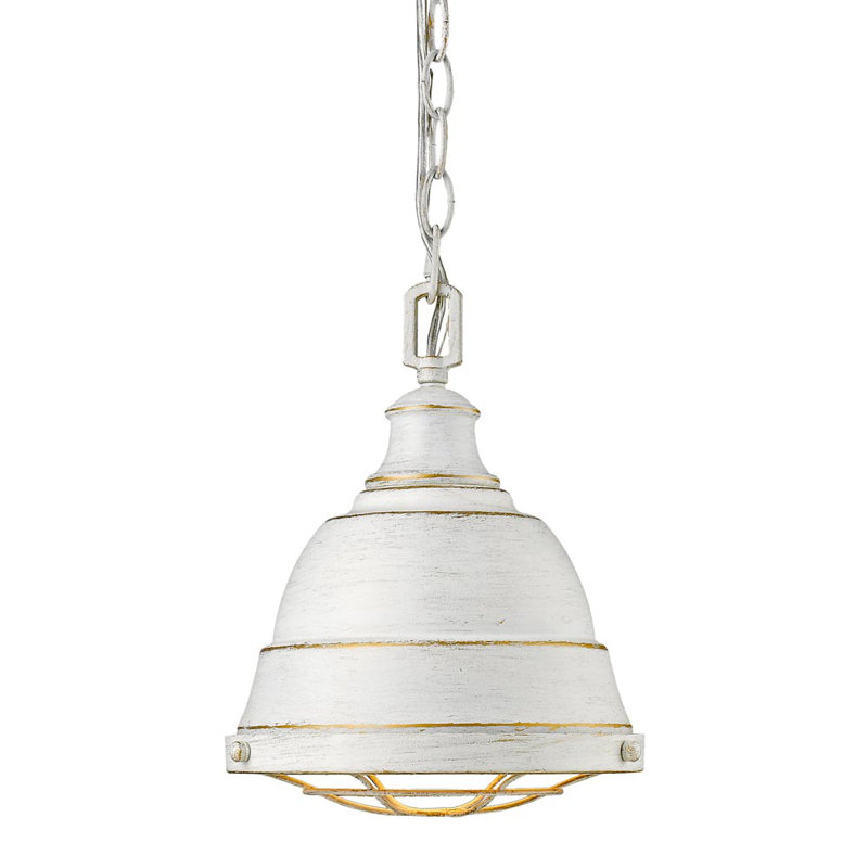 Skye 1 - Light Shaded Pendant, French White