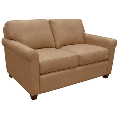 Causeuse roulée en cuir véritable 61 po Fardows