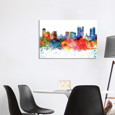 Honolulu Skyline - Wrapped Canvas Painting