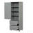 Tall Bathroom Storage Cabinet, Freestanding Storage Cabinet With Two Drawers And Adjustable Shelf, Mdf Board With Painted Finish, Grey-1513186140