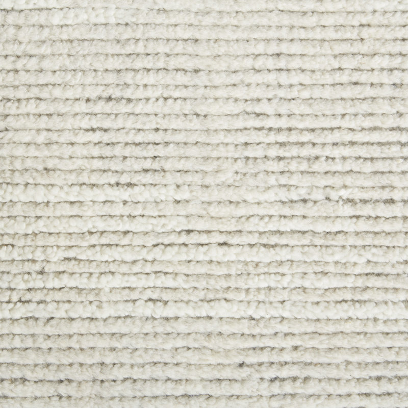 Tapis ivoire en coton / laine noué à la main Jalliyah, Rectangle 5 pi 6 po x 8 pi 6 po