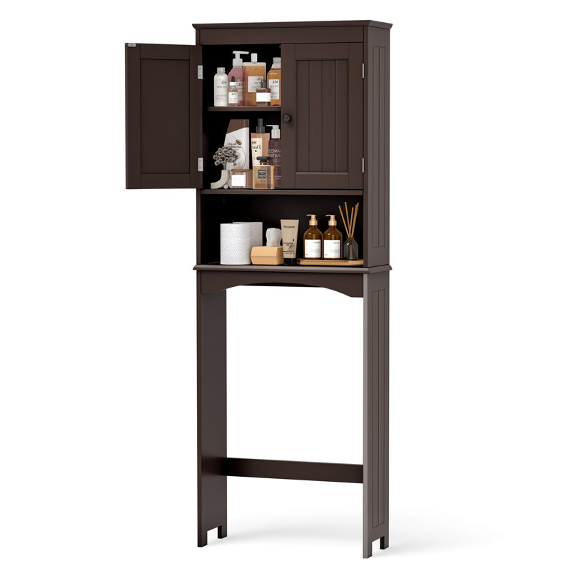 Champine Freestanding Over The Toilet Storage with Adjustable Shelf, Brown