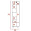 Garde-manger rectangulaire Halifax 2 portes gris clair et blanc-17154769
