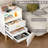 25.6''H Nightstand With Hidden Drawer, Bedside Table With Charging Station & Sensor Lights-1987951057