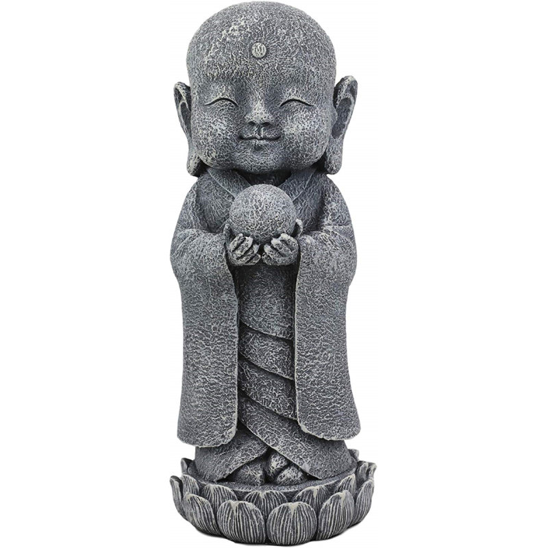 Monk jizo namaste japonaise sur fleur de lotus Pontiac