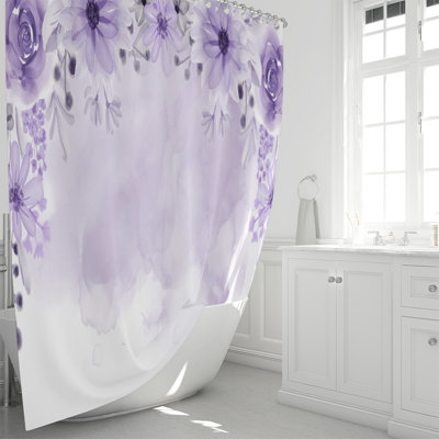 Rideau de douche simple Floral