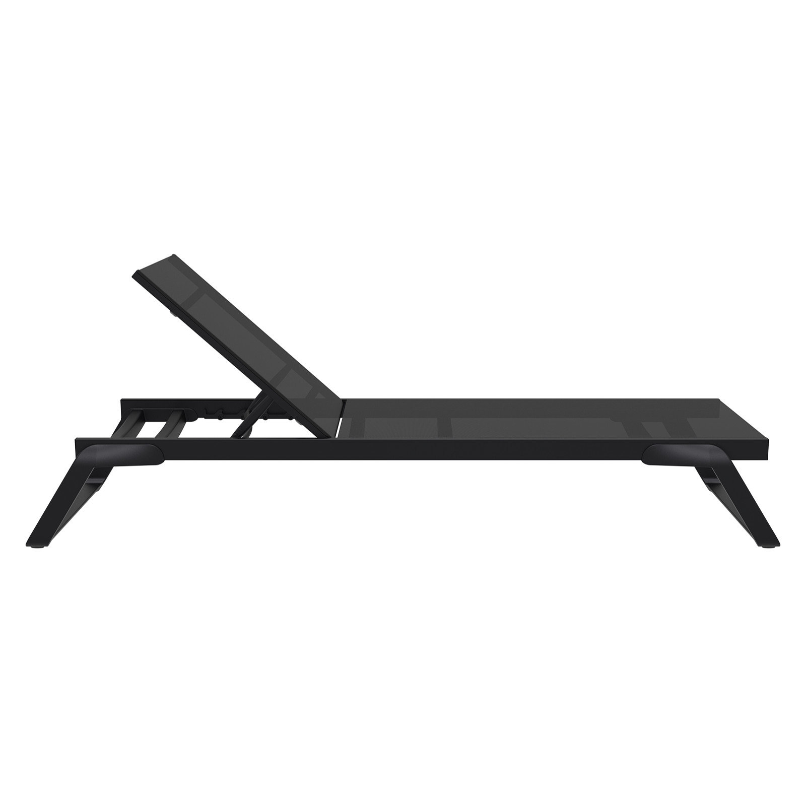 Holli 28.34'' Outdoor Chaise Lounge, Black