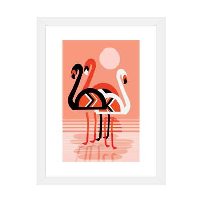 Flamant rose - reproduction d'art