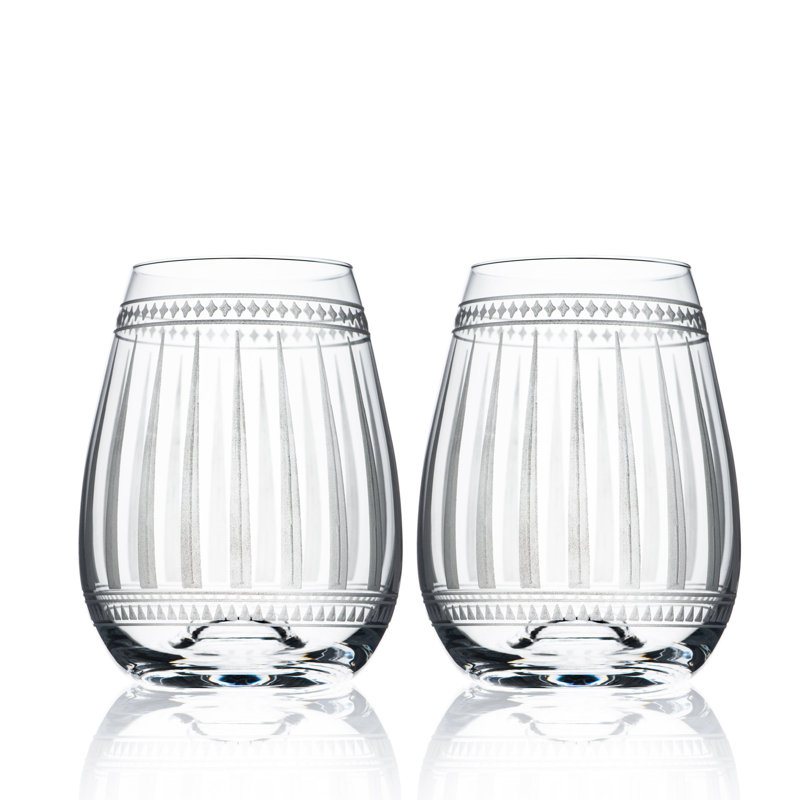 Marrakech Crystal Stemless Wine Glass