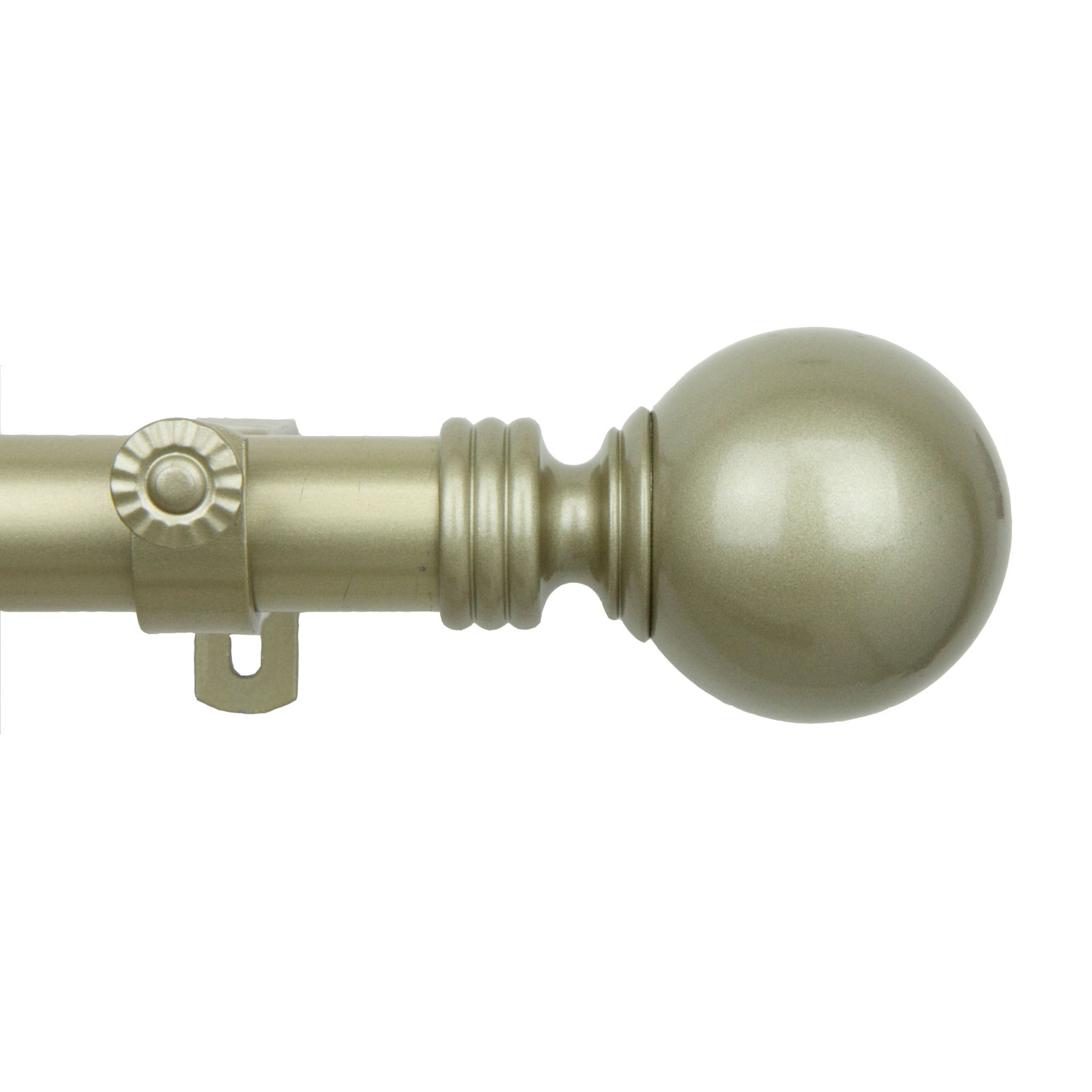 Orpha Single Curtain Rod, 66" - 120", Gold