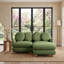 Canapé-lit 68 po en bois massif pour salon, 2 places avec coussins de repose-pieds amovibles Canapé pour canapé de salon, chambre à coucher, vert-131462914-131462915