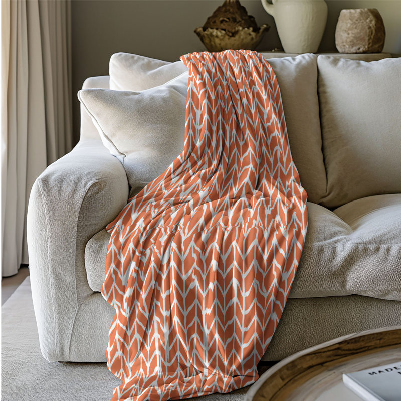 Mauve orange magique - couverture en sherpa de qualité supérieure 1 pièce, L 60 po x L 80 po