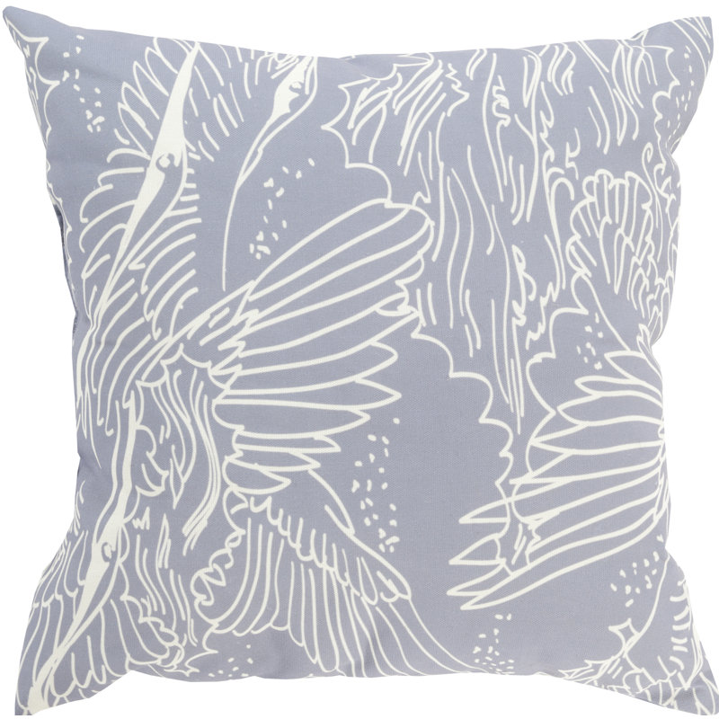 Mizu Indoor/Outdoor Throw Pillow, 20" H x 20" W x 4" D, Gray
