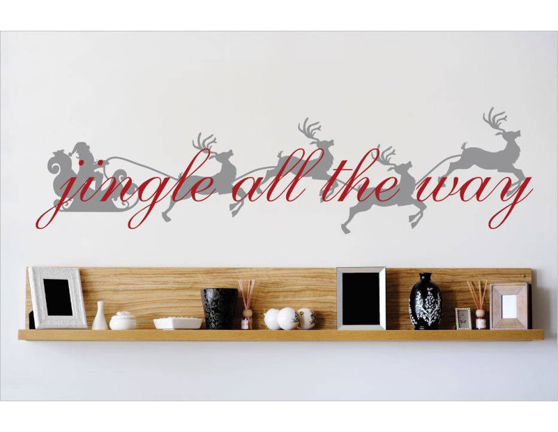 Décalcomanie murale tous the way jingle, H 10 po x l 40 po x P 0,16 po