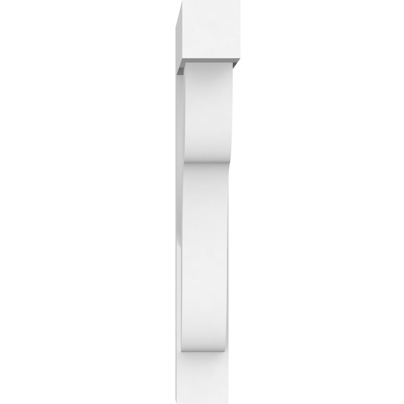 Support standard en PVC de qualité architecturale avec extrémités en bloc Carmel, H 22 po x l 3 po x P 16 po