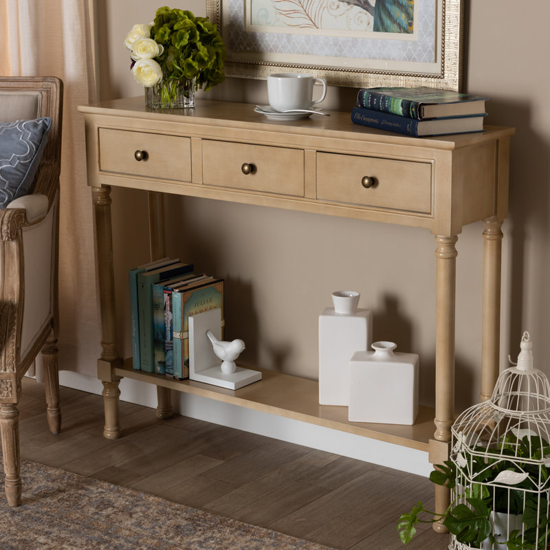 100cm Console Table, Oak Brown