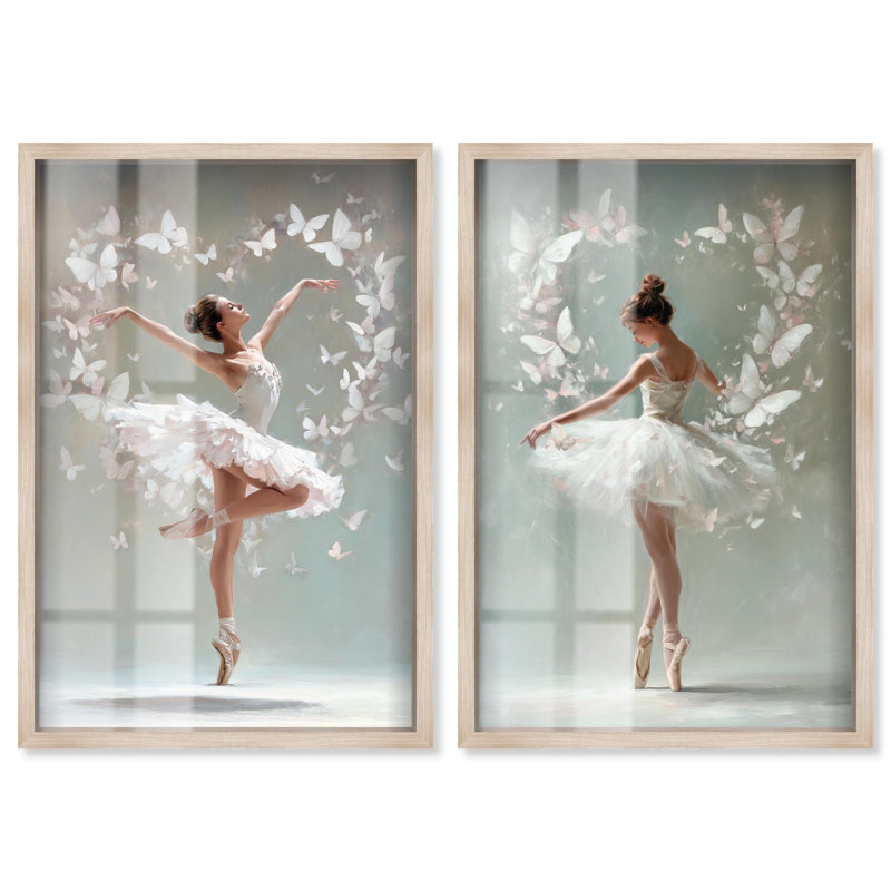 Ballet Reverie Glam Art , H 37 po x l 25 po, Crème, crème