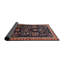 Tapis noir / brun à motif oriental-318479547