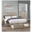 Mobilier de chambre à coucher de style rustique avec panneau à deux panneaux et très grand lit rectangulaire