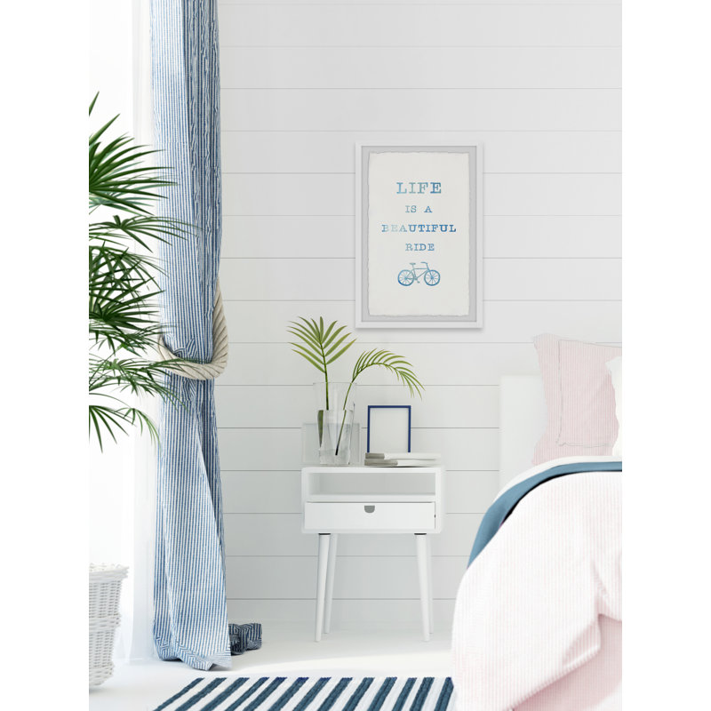 Life Is a Beautiful Ride - Bicycle 1 Piece Single Picture Frame Wall Art, 30cm H x 20cm W x 3.81cm D