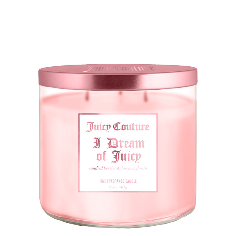 Juicy Couture Pink Soy Wax 3-Wick Scented Candle 14.5 oz
