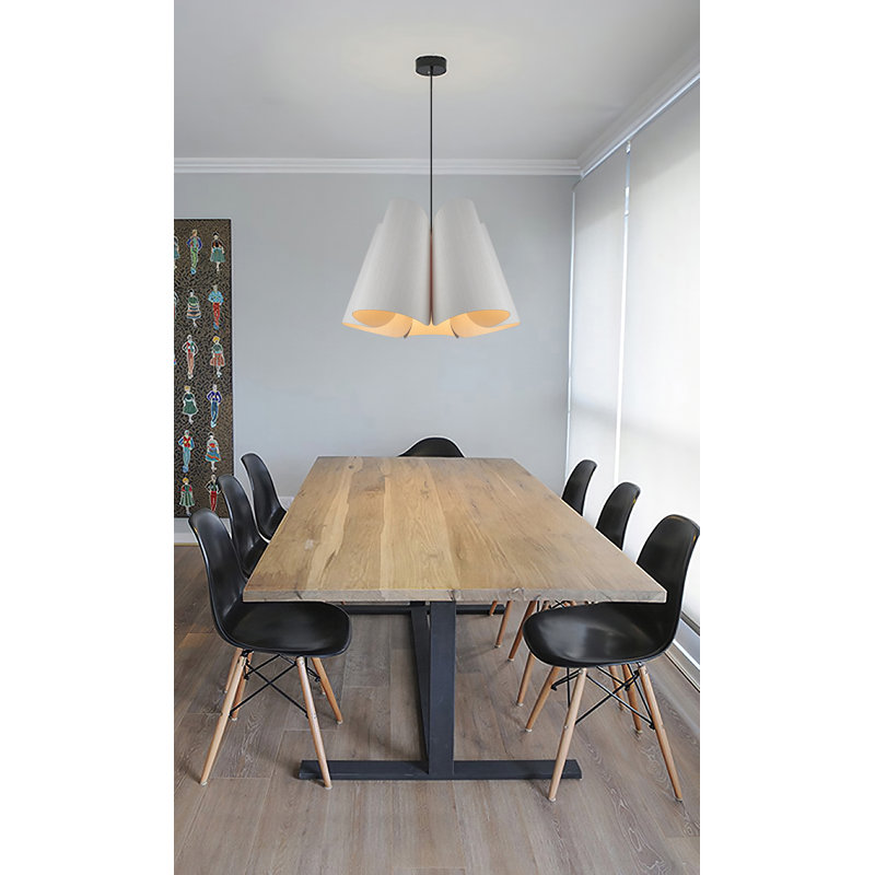Luminaire suspendu simple 1 lumière Julieta, Chêne gris