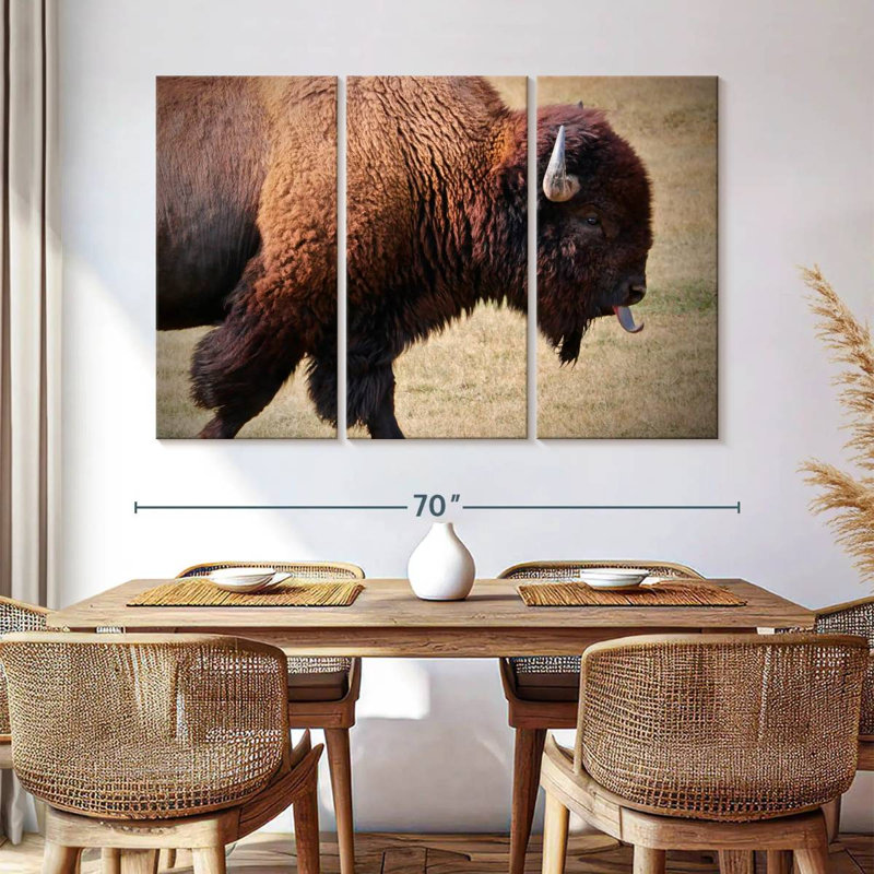 Brampt Tongue Wagging Bison, 42" H x 65" W