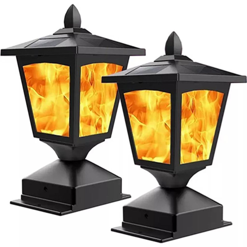 Paquet de 2 lampes de poteau de clôture à DEL
