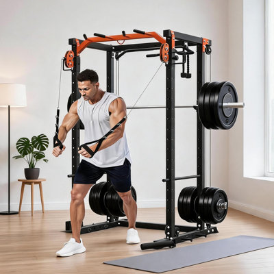 2000 LBS Power Rack avec câble croisé et LAT Pulldown