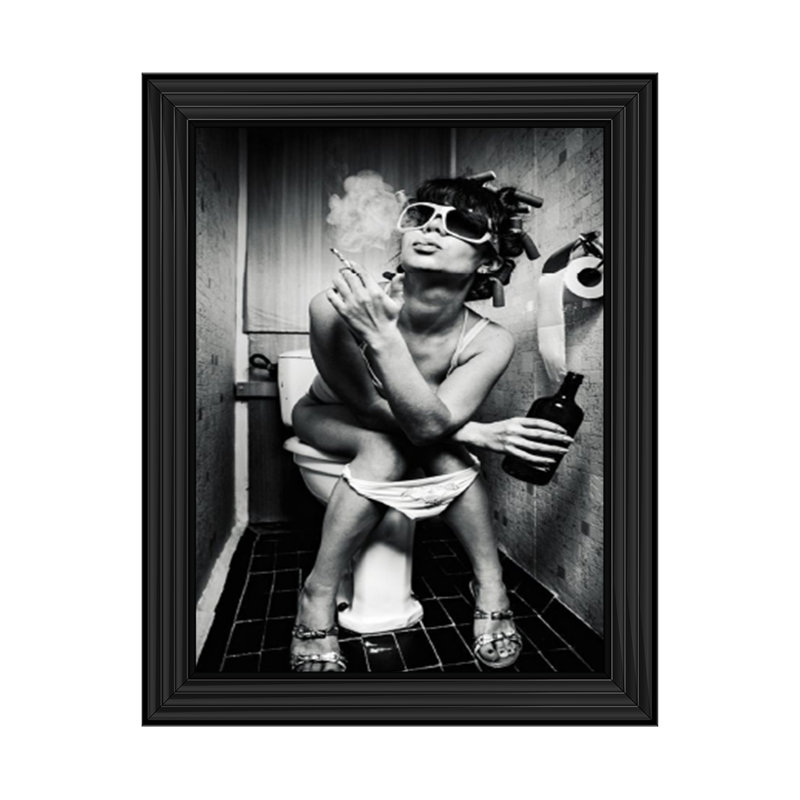 Bathroom Noir II - Single Picture Frame Print