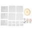 Bibliothèque de coin rotative à 3 niveaux H 38 po x l 15,4 po Mencos-943215627