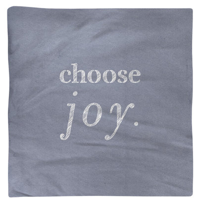 Serviette à citation manuscrite choose joy
