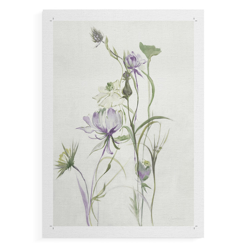 Fleurs d'été tardives II V30 - Impression sur toile seulement - NON-CADRE, H 18 po x l 12 po