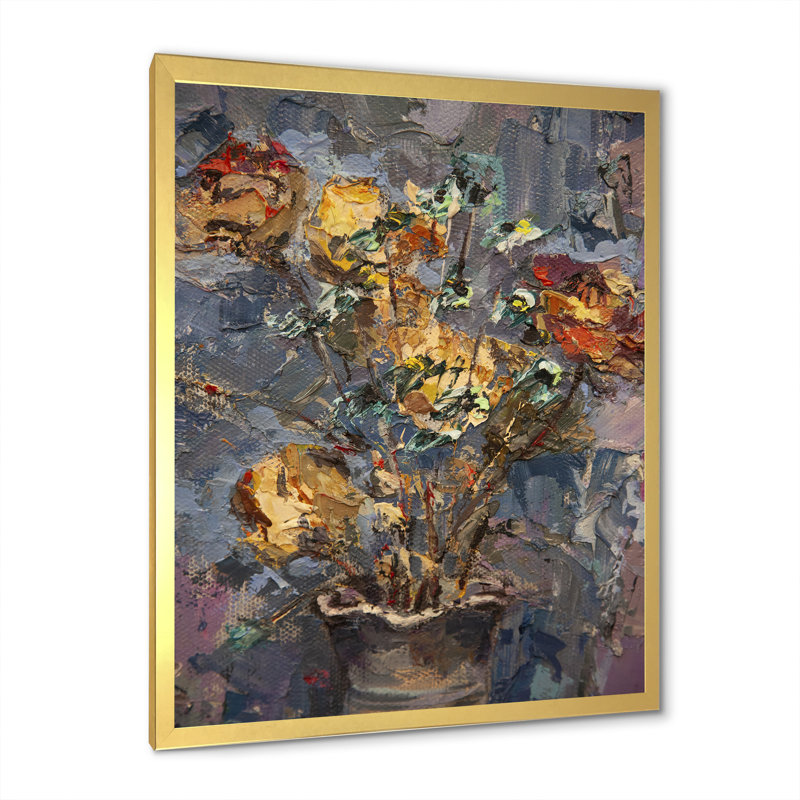 «Pittoresque, nature morte», reproduction d'art sur toile, H 20 po x l 12 po x P 1 po, Toile avec cadre photo doré