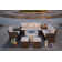 Small Firepit With 1403B Wicker 8 - Person Patio Conversation Sets with Cushions