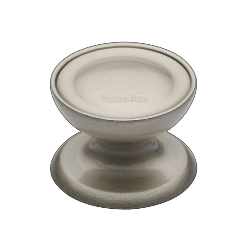 Heritage Brass Cabinet Knob Surrey Design, Satin Nickel, 3.2cm