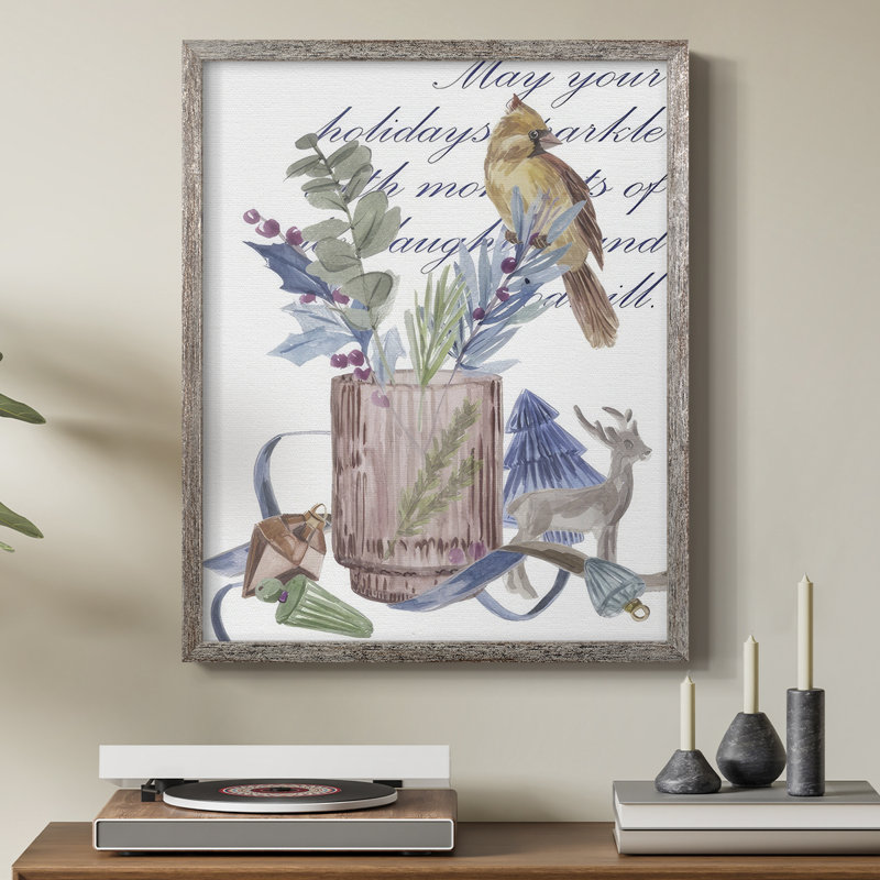 «Warm Wishes», reproduction encadrée de la collection B - Bois massif, H 21 po x l 17 po